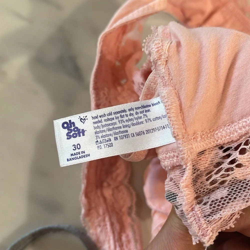 Athleta Girl Sports Bra Pink Lace Halter Bra Girls 8-10